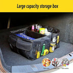 51L Large Capacity Trunk Organizer for Car,Oxford Cloth SUV Trunk Organizer with 2 Pocket and 4 Net Storages Tools Toys