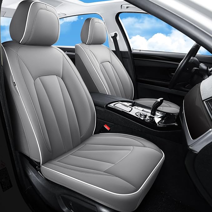 Car Seat Covers Full Set, Leather Seat Covers for Cars, Waterproof Car Seat Protector,Non-Slip Car Interior Covers, Automotiv