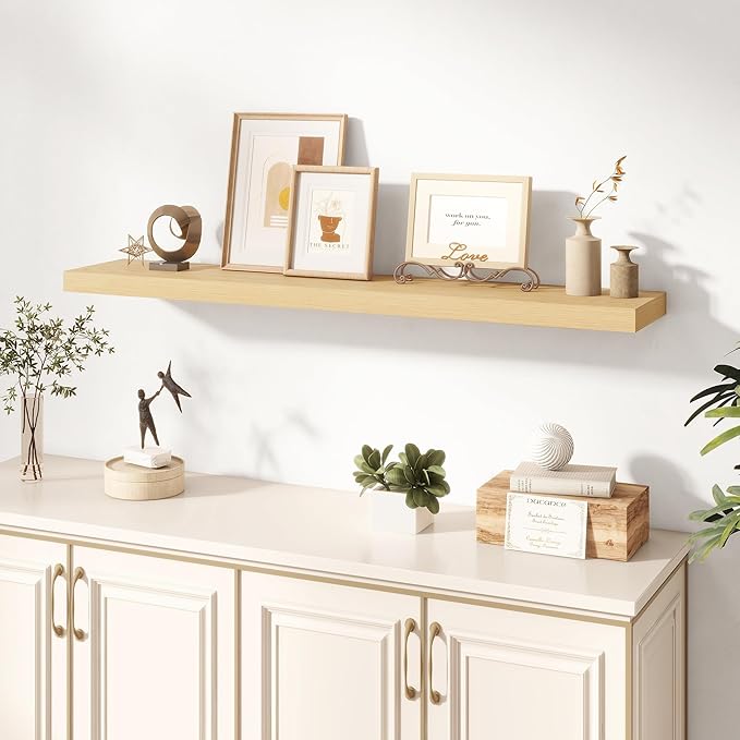 Dreamland 48 Inches Floating Shelves for Wall, 8" Deep Long Floating Shelves Set of 1, Large Display & Storage Shelf, Wall Sh