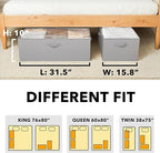 SpaceAid 8 Pack Bed Sheet Organizers and Storage, and 2 Pack 10" High Under Bed Storage Containers