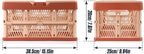 Domiella 2-Pack Foldable Storage Baskets, Collapsible PP Crates with Handles - 20L Capacity, Strong and Portable for Home Org