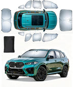 Sun Shades for BMW X5 2019-2025 Windshield Sunshade Accessories Full Window Shades Front Rear Side Window Covers with Inserts Fixed with Inserts Sun Visor Blocker Privacy Car Keep Car Cool 10 PCS