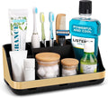 GFWARE Gold Toothbrush Holders for Bathrooms Countertop Organizer - Detachable 7 Slots Electric Toothbrush and Toothpaste Hol