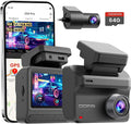 DDPAI Dash Cam Front and Rear, 4K+1080P Car On-Dash Mounted Cameras, Dashcam Included 64GB Card, Built-in 5G WiFi 6, GPS, 3''