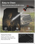 KIWI MASTER Floor Mats for 2009-2018 Dodge Ram 1500 Quad Cab, 2019-2024 Ram 1500 Classic Quad Cab, Custom Fit All Weather Car Mats, Heavy Duty TPE Floor Liners, Front & Rear 2 Row, Black