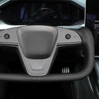 MEWANT Hand Stitched Tesla Model S Yoke Steering Wheel Cover Wrap for Tesla Model S 2021-2023 / Model X 2021-2023 Tesla Yoke Steering Wheel Accessories(3D Style)