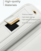 Universal Fit Premium Leather Car Seat Gap Filler Organizer, Center Console Organizer with Card Slots, Clever Gifts for Car SUV Truck Owners (Beige, 1 Pack)