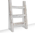 FUIN Wooden Tea Towel Ladder, Mini Ladder Towel Rack Display Hanger, Small Rustic Farmhouse Tea Towel Stand Holder for Countr