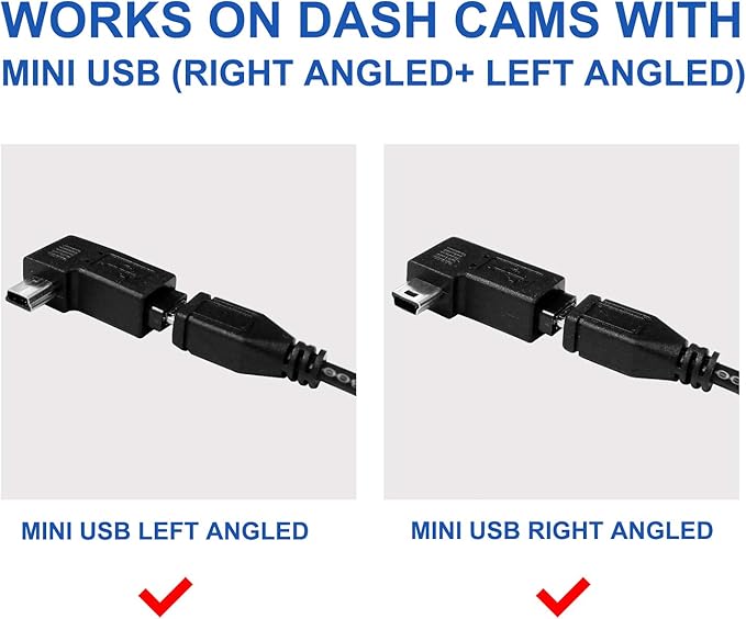 NUNET Type C Dash Cam Hardwire Kit, MicroUSB & Mini USB 15ft Power Cable with Low Voltage Protection, 11.9V Cut-Off, 4 Fuse Types (Mini/LP/ATO/Micro2), Universal Hard Wire Kit for Cars & Trucks