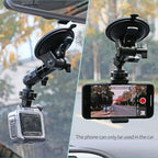 SUREWO Suction Cup Car Mount for GoPro,Windshield Window Dashboard Holder with Phone Clip Compatible with GoPro Hero 13/12/11/10/9/8/7/6,DJI Osmo Action 5 pro/4/3 and Most Action Cameras