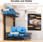 Sevenblue 2 Packs Under Sink Organizer, Height Adjustable 2 Tier Under Kitchen Sink Organizer, Multi-Purpose Storage Shelf fo