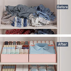 DIMJ Drawer Organizer Clothes Storage- 18 Pack Baby Dresser Organizer for Nursery, Foldable Closet Drawer Organizer Bins for 