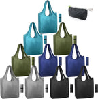 BeeGreen DIY Reusable Grocery Bags Bulk 10 Pack, Reusable Shopping Bags X-Large 50LBS, Machine Washable Kitchen Reusable Bags Heavy Duty, Foldable Tote Bags w Handles for Shopping
