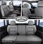 Coverado Silverado Seat Covers Full Set, Faux Leather Car Seat Covers Fit for Chevy Silverado GMC Sierra 2007-2013 & 2019-202