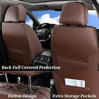 Coverado Car Seat Covers Full Set, Front Seat Cover and Back Seat Covers for Cars, Faux Leather Waterproof Seat Covers, Car S