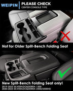 Silverado Sierra Center Console Organizer - Compatible with 2019-2026 Chevy Silverado/GMC Sierra 1500 - 2020-2026 Chevrolet Silverado/ Sierra 2500HD 3500HD - (Split-Bench Folding Seat) - 2 Pack Red