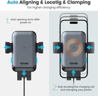 APPS2Car Wireless Car Charger Mount CD Slot Auto Clamping 15W Fast Charging CD Phone Holder for Car Wireless Charger Fit for iPhone 17 16 15 14 13 12 Pro Max, Samsung S25 S24, Google, LG etc.