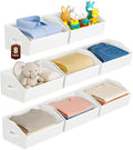Homsorout Large Closet Organizers and Storage Bins - 8 Pack Trapezoid Storage Baskets for Shelves, Foldable Fabric Baskets wi