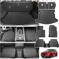 Powerty Floor Mats for Mazda CX-5 2017-2025, All Weather TPE Custom Cargo Liner Seat Back Covers Protectors Replacement for Mazda CX-5 Accessories (Floor Mats+Backrest Mat+Trunk Mat)