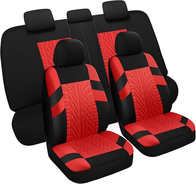 Pariitadin Car Seat Covers Full Set, Washable and Breathable Premium Cloth Automotive Vehicle Seat Cover for Car Interior, Un