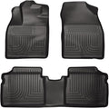 Husky Liners Weatherbeater Floor Mats | Fits 2012-2015 Toyota Prius Plug - in | Front & 2nd Row, 3-pc Black - 98931