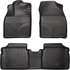 Husky Liners Weatherbeater Floor Mats | Fits 2012-2015 Toyota Prius Plug - in | Front & 2nd Row, 3-pc Black - 98931