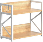 RUILALIFE Spice-Rack-Organizer-Shelf for Kitchen Counter, 2 Tiers Coffee Bar Station Organizer for Countertop，Space Saving De