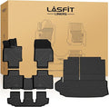 LASFIT Floor Mats & Cargo Mat for Toyota Highlander 2020-2026 (Fit Hybrid, 7&8Seats), All Weather Fit TPE Floor Liners, 3 Rows & Cargo Liner Back Seat Cover for Highlander car mats(Not Subwoofer)