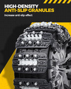 KYX Tire Chains for Car/SUV/Pickup Truks, Adjustable Universal Emergency Snow Chains for Tire, 8.7-11.1 inch, Small, 6 Pcs
