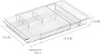 iDesign Clarity Expandable Drawer Organizer for Vanity, 18.5 Inches Wide, Clear