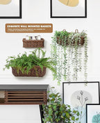 AceList Wall Hanging Basket, Boho Style Hand-Woven Hanging Storage Baskets - Set of 3, Ideal for Boho Room Decor, Kitchen, Ga