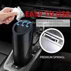 Car Trash Can with 90 Free Garbage Bags - Waterproof, Lid-Closed, Easy-to-Clean Cup Holder Trash Can, Ideal for Car Organization (Black & Pink Combo, 2-Pack, Perfect for Home, and Travel)