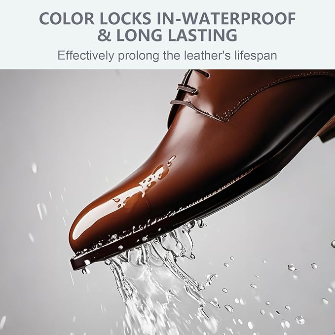 Leather Recoloring Balm with 100ml Mink Oil Conditioner | Black Repair Kit, Dye & Color Restorer for Furniture, Sofa, Car Sea