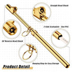 Tallew 20 Pack Dual Head Tire Pressure Gauge Heavy Duty Air Pressure Tire Gauge for Auto Truck Car RV Van Gage Range 10-150PSI, 1-10Bar (Gold)