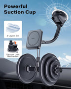 APPS2Car Magnetic Car Phone Holder, Compatible with MagSafe, Magnetic Phone Mount for iPhone 17 16 15 14 13 Series, Universal Magnet Phone Holder for Car