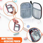 GDNasist Medicine Storage Bag, Pill Bottle Organizer for Emergency, Medicine Box Empty with Small Portable Pouch, First Aid B