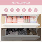 Criusia Drawer Organizer Clothes, 10 Pack Dresser Organizer for Baby Clothes, Underwear, Sock- Foldable Closet Organization a