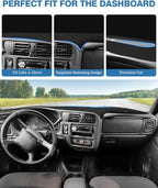 FIILINES Dash Cover for 1998-2005 Chevrolet Blazer/1998-2004 Chevrolet S10/1998-2001 GMC Jimmy/1998-2004 GMC Sonoma Dashboard
