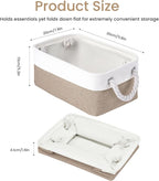 Storage Baskets for Shelves 11.8x7.9x5.2 Inch, Foldable Fabric Storage Bins with Handles, Small Storage Baskets for Organizin