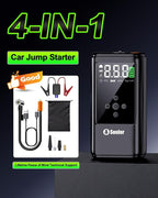 6000A Car Battery Jump Starter with 160 PSI Air Compressor, Battery Jumper Starter Tire Inflator Portable, Battery