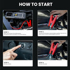 Jump Starter with Air Compressor 4000A Car Battery Jump Starter Portable (9.0L Gas/7.0L Diesel) 150PSI 12V Jump Starter Jump