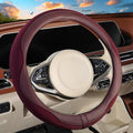 ZHOL Steering Wheel Cover,Premium Microfiber Leather,Non-Slip Breathable and Sweat-Resistant,Universal 15 Inch Steering Wheel