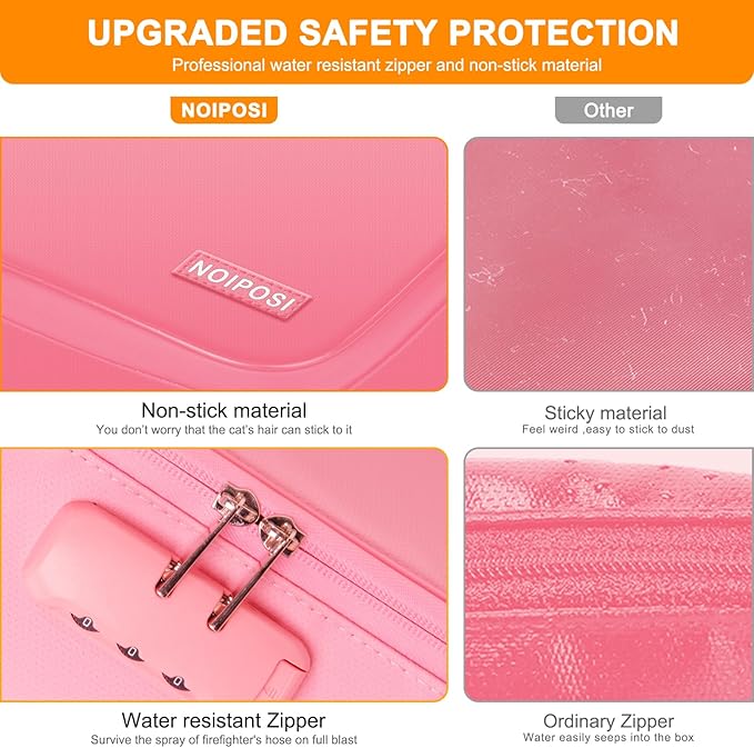 Noiposi Document Organizer with 5200℉ Heat Insulated,Waterproof and Fireproof Document Box,Portable Home Travel Safe Storage 