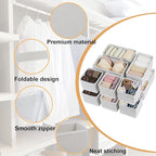 Fordonral Drawer Organizer Clothes, Foldable Fabric Dresser Organizer Closet Organizers and Storage Box for Underwear,Folded 