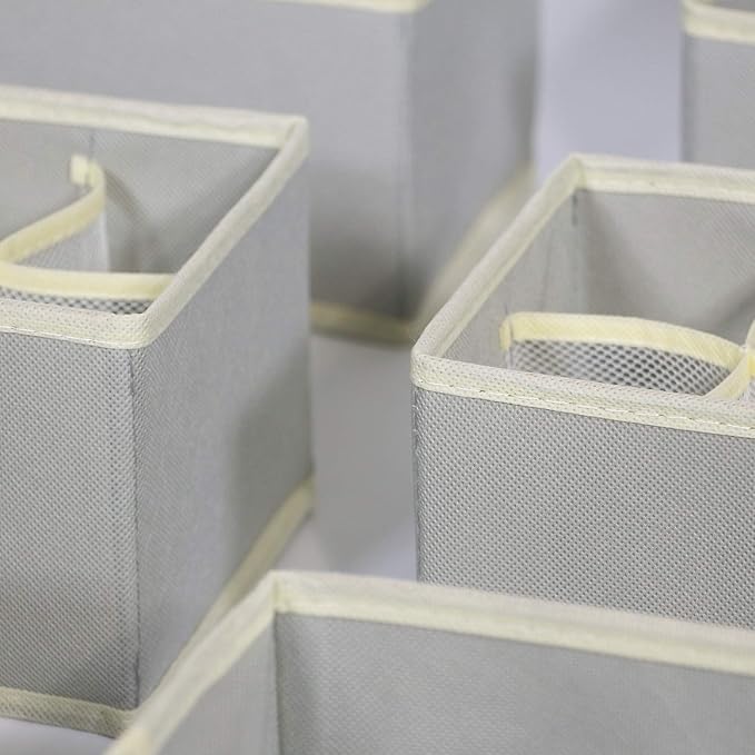 Set of 12 Foldable Drawer Organizer Dividers Cloth Storage Box Closet Dresser Organizer Cube Fabric Containers Basket Bins fo