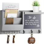 Ziivita Key Holder for Wall - Mail Holder Organizer Wall Mount with Shelf - Hanging Key Rack Hanger with Hooks Decorative for