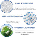 30 Packs 20 Gram Silica Gel Packets, Dessicant Packs for Storage, Moisture Absorber Bag, Humidity Packs