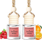 Hanging Car Air Freshener, Long Lasting Essential Oil Diffuser, Non-Toxic New Car Scent, Cute Car Fresheners for Women, 2 Pac