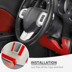 Linskip Steering Wheel Trim Compatible with Dodge Journey 2013-2022 & Charger/Challenger/Durango/Dart 2009-2014, Journey Steering Wheel Cover, Journey Interior Accessories 3Pcs(White)