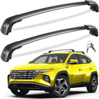 Tuyoung Roof Rack Cross Bars Compatible with Hyundai Tucson 2016-2026 SEL/N Line/Limited, 220lbs Lockable Heavy Duty Anti-Theft Aluminum Roof Rails Crossbars Cargo Carrier Bag Black Bike